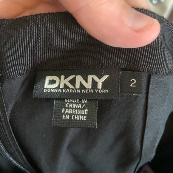 DKNY Women’s Black Cotton Blend Aline Skirt size 2 - Picture 2 of 8